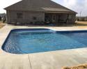 The finished pool install at this home.